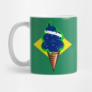 Brazilian flag ice cream Mug